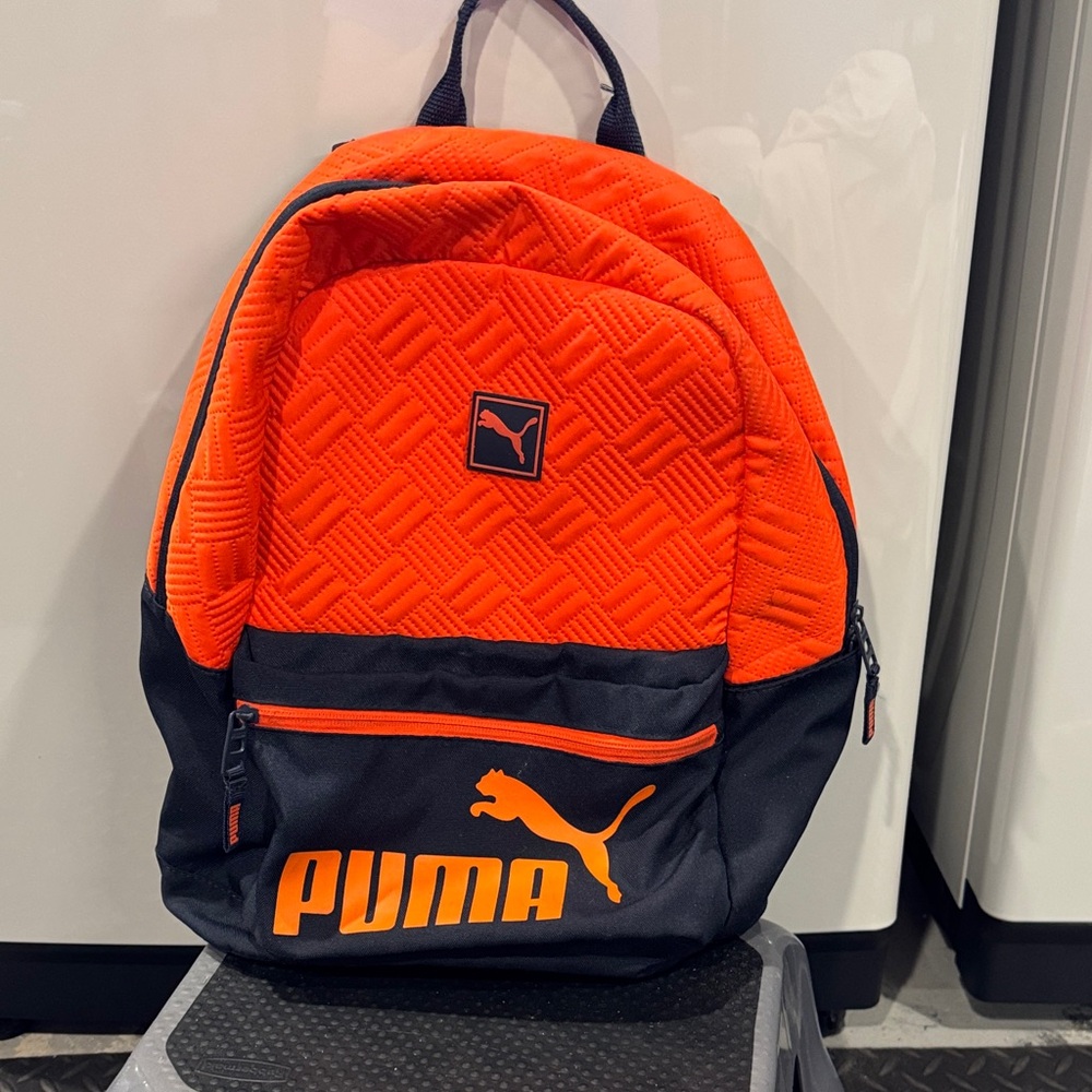 Puma Men's Bold Orange and Black Backpack
